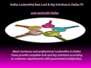 Dallas Locksmiths| Best Lock & Key Solutions in Dallas TX