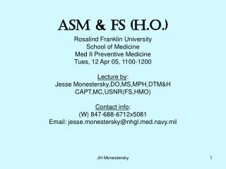 ASM & FS (H.O.)