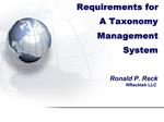 Requirements for A Taxonomy Management System
