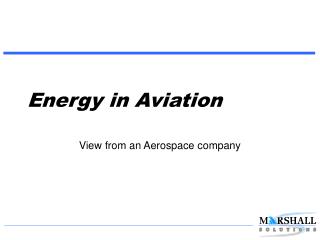 Energy in Aviation