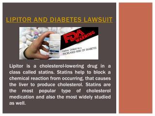 Lipitor Class Action Lawsuit Online Presentations Channel