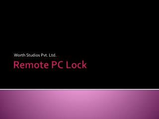Computer Lock | Wireless PC lock | Desktop computer lock | S