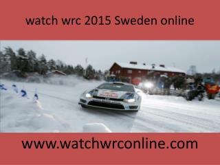 watch wrc 2015 Sweden online