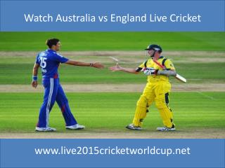 Watch Australia vs England online cricket