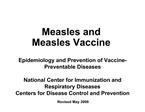 Measles and Measles Vaccine