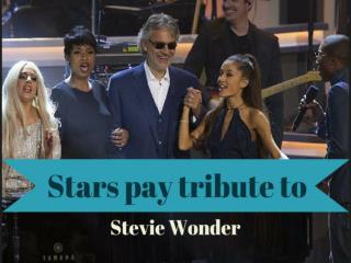 Stars pay tribute to Stevie Wonder