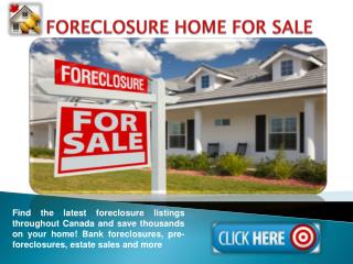 Foreclosure Home for Sale