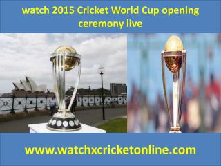 watch 2015 Cricket World Cup live