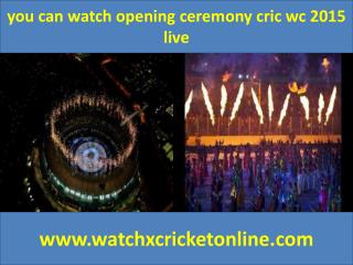 you can watch cric wc 2015 live