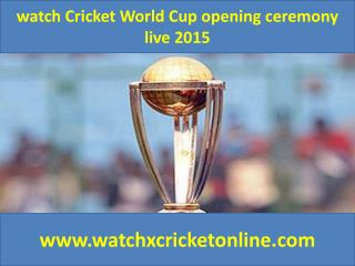 watch Cricket World Cup live 2015