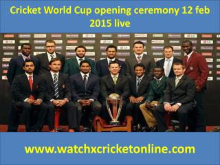 Cricket World Cup 2015 live