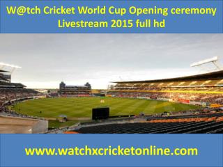 W@tch Cricket World Cup Livestream 2015 full hd