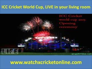 ICC Cricket World Cup, LIVE in your living room