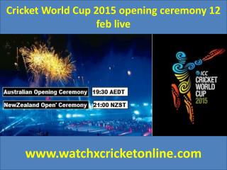 Cricket World Cup 2015 live