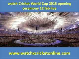 watch Cricket World Cup 2015 live