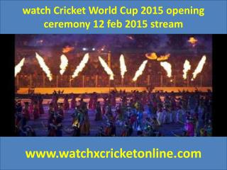 watch Cricket World Cup 2015 2015 stream