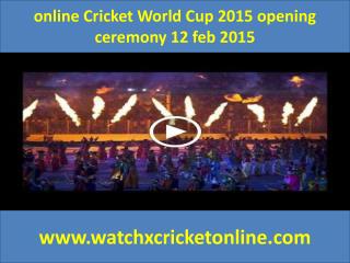 watch Cricket World Cup 2015 2015 online