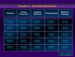 Chapter 5 Microbial Metabolism