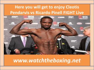 Here you will get to enjoy Cleotis Pendarvis vs Ricardo Pine