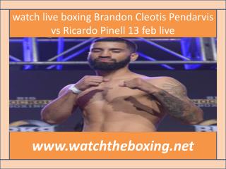 live boxing Brandon Cleotis Pendarvis vs Ricardo Pinell>>>>