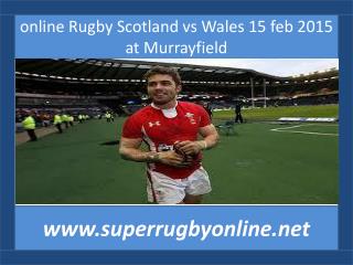 online Rugby Scotland vs Wales 15 feb 2015 at Murrayfield