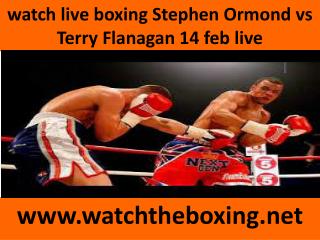 watch live boxing Stephen Ormond vs Terry Flanagan 14 feb li