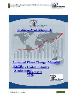 Advanced Phase Change Material (PCM) Market