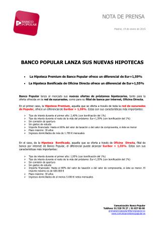 Ángel Ron y el Popular lanzan sus nuevas hipotecas