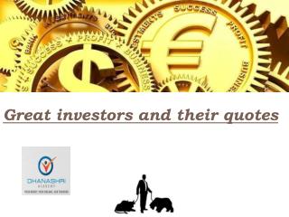 Greatest and Best Investment Quotes
