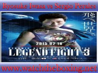 Sergio Perales vs Ryosuke Iwasa boxing sports @@@@}}} live