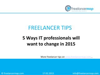 5 Ways IT professionals will want to change in 2015