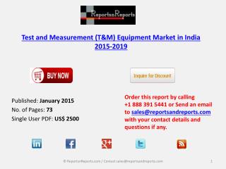 New Report on Test and Measurement (T&M) Equipment Market