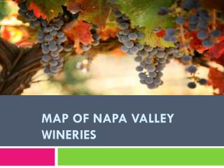 Map of Napa Valley Wineries