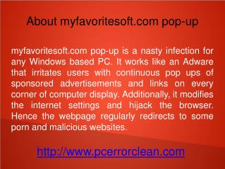 Remove myfavoritesoft.com pop-up: easy steps to uninstall