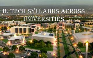 B. Tech syllabus across universities