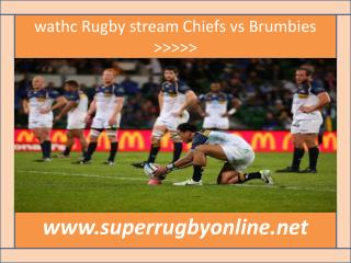 streaming Rugby between ((( Super Rugby Brumbies vs Chiefs )