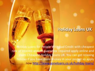 Bad Credit Holiday Loans