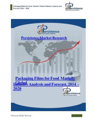Packaging Films for Food Market: Global Industry Analysis