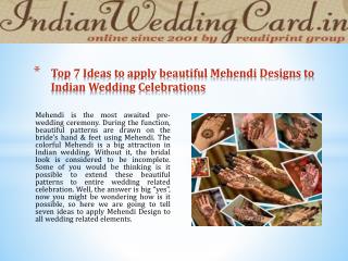 Top 7 Mehendi Design Ideas for Wedding