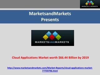 Cloud Applications Market worth $66.44 Billion by 2019