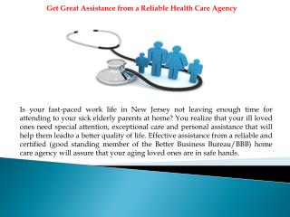 Get Great Assistance from a Reliable Health Care Agency