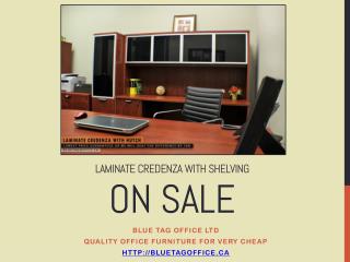 Laminate Credenza With Shelving on SALE at Blue Tag Office