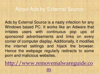 Remove Ads by External Source: ways to uninstall it