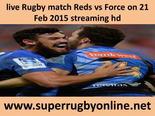 live Rugby match Reds vs Force on 21 Feb 2015 streaming hd