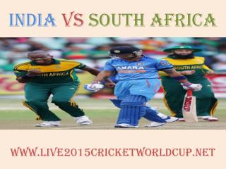 India vs South Africa live Cricket