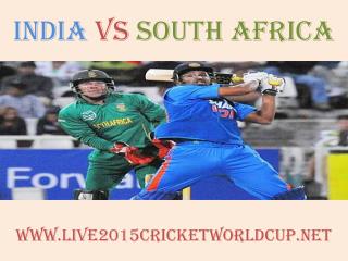 India vs South Africa Cricket WC match will be live telecast