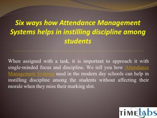 Attendance Management Systems