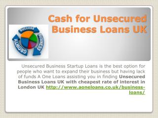 Cash for Unsecured Business Loans UK