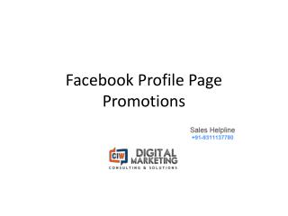 Facebook Page promotions