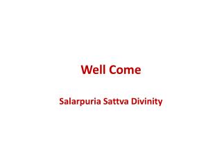 Salarpuria Sattva Divinity